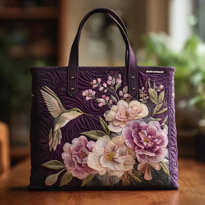 Sac Kilt Artisanal Matelassé - Kolibri & Orchidée