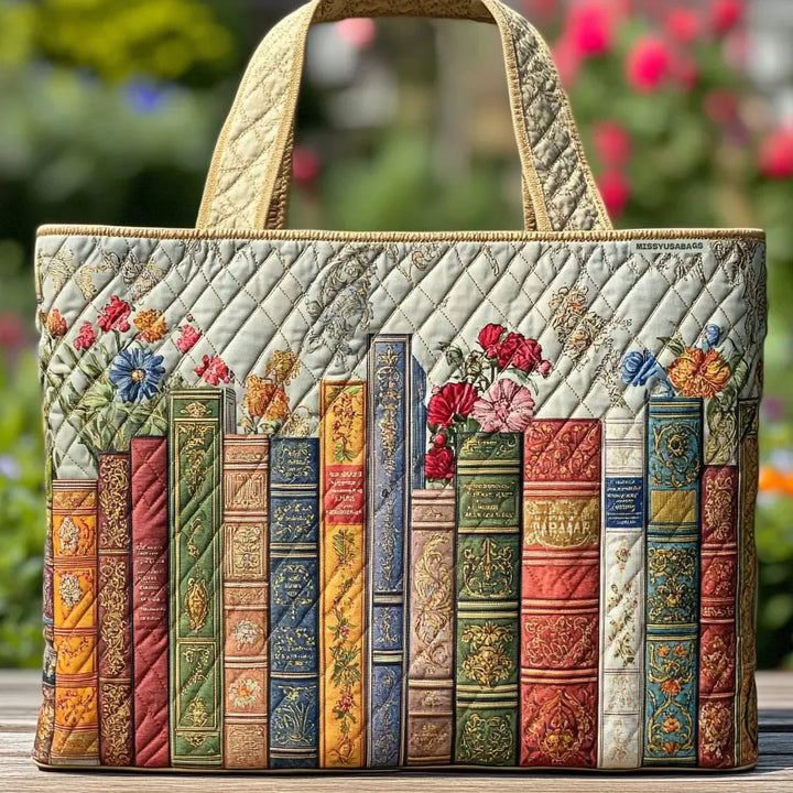 Sac tote matelassé Enchanted Library