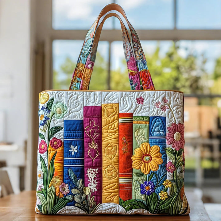 Sac tote rembourré - Bibliothèque Florale