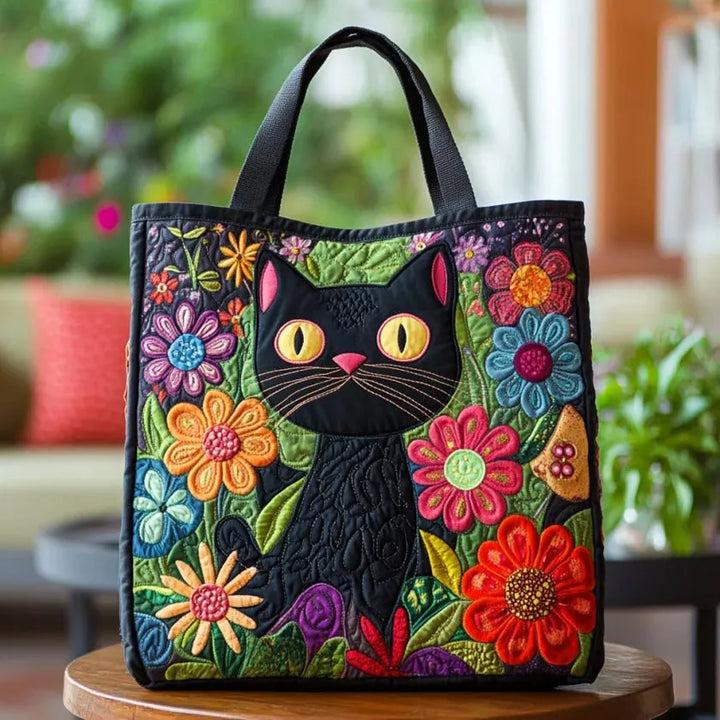 Sac matelassé - projet du chat noir magique