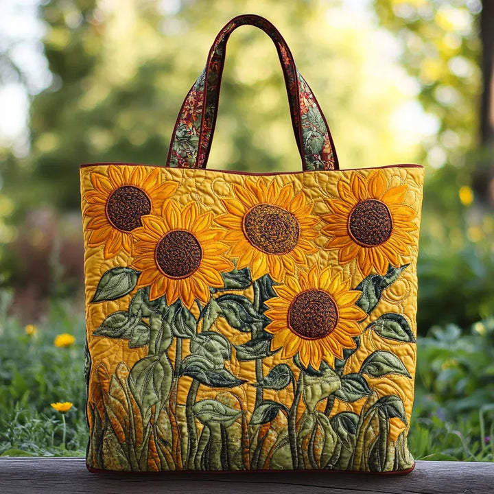 Sac avec un matelassage classique au design de tournesol