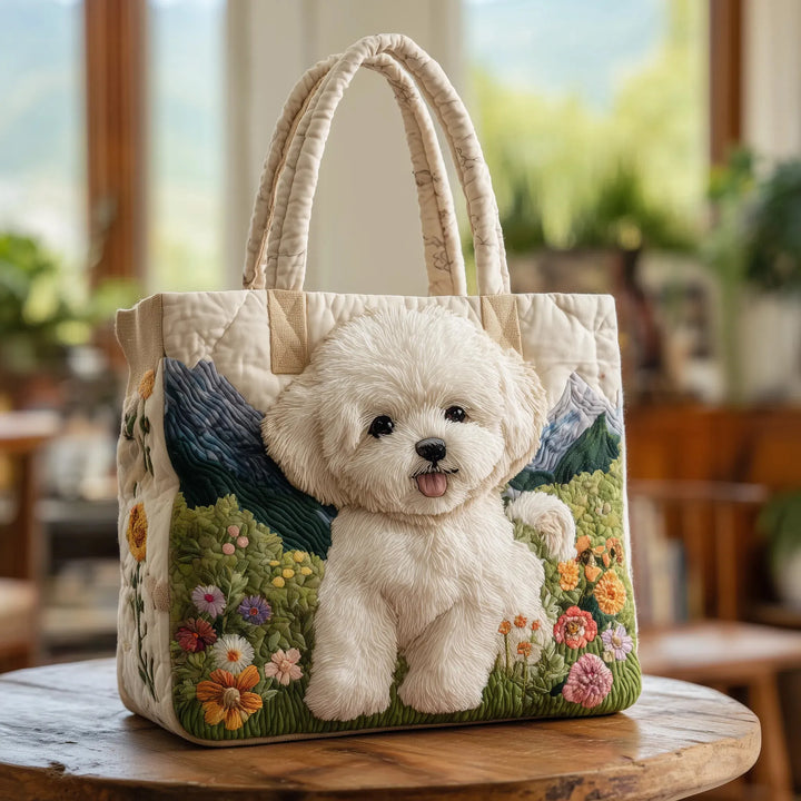 Sac Artisanal Matelassé - Cyan Enchanté
