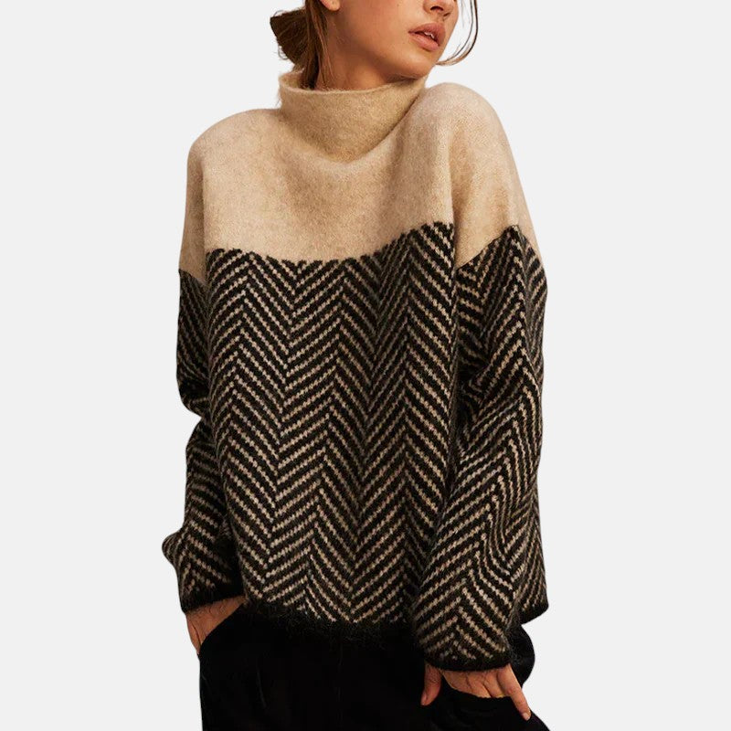 Suzanne – Pull femme en tricot avec motif moderne
