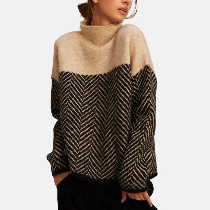 Suzanne – Pull femme en tricot avec motif moderne
