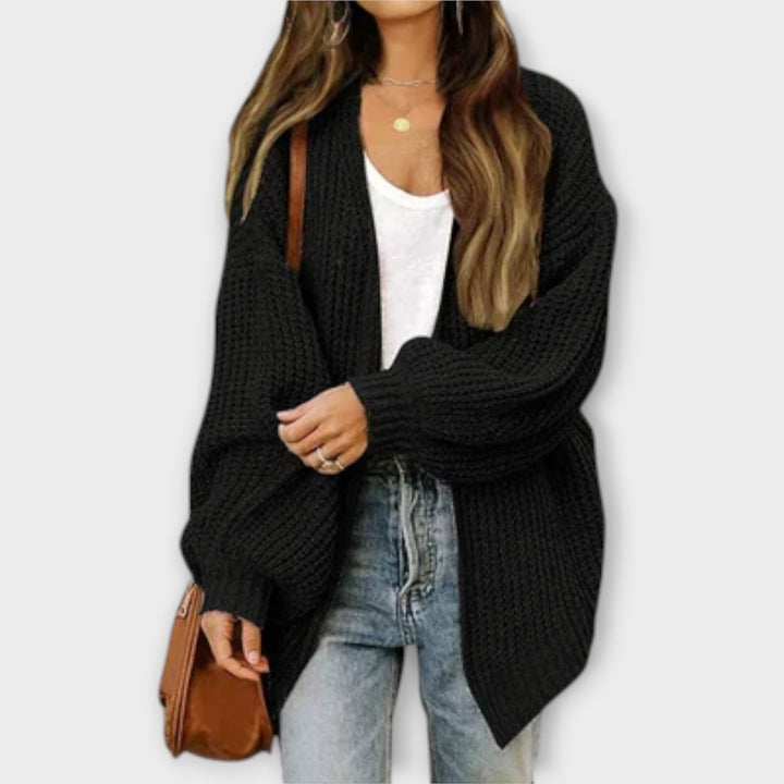 Léa - Cardigan décontracté noir