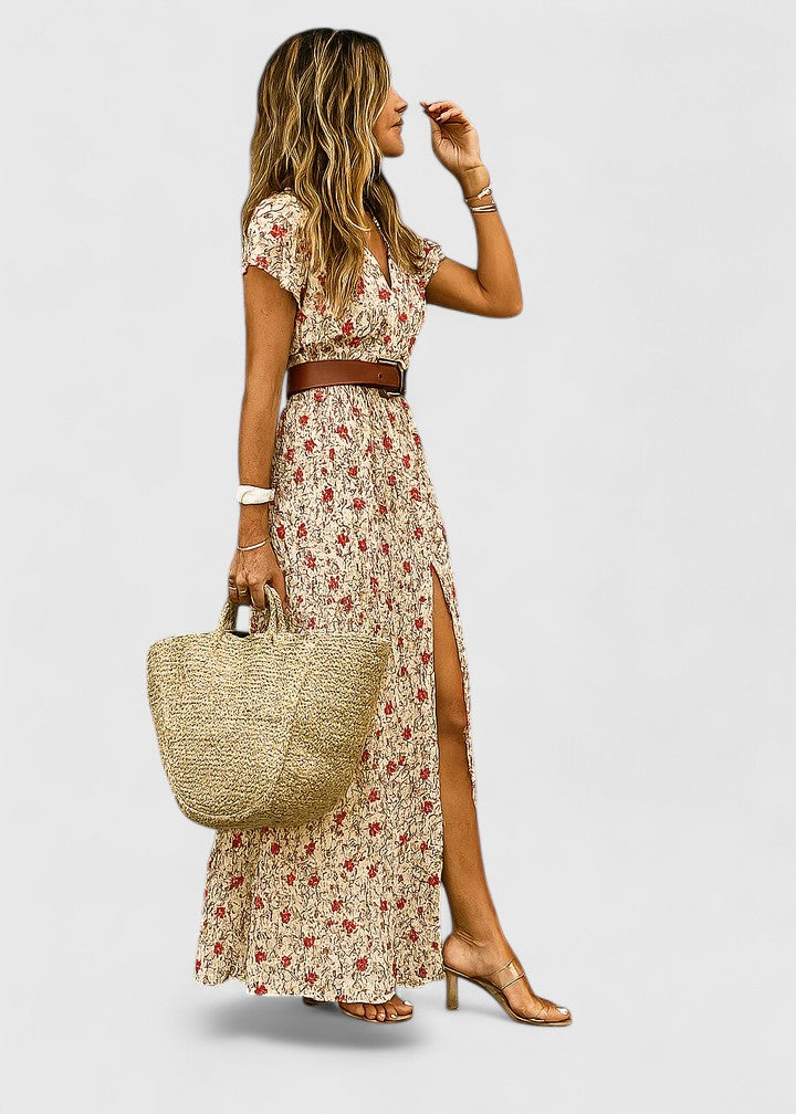 Caroline | Robe Maxi Boho Élégante