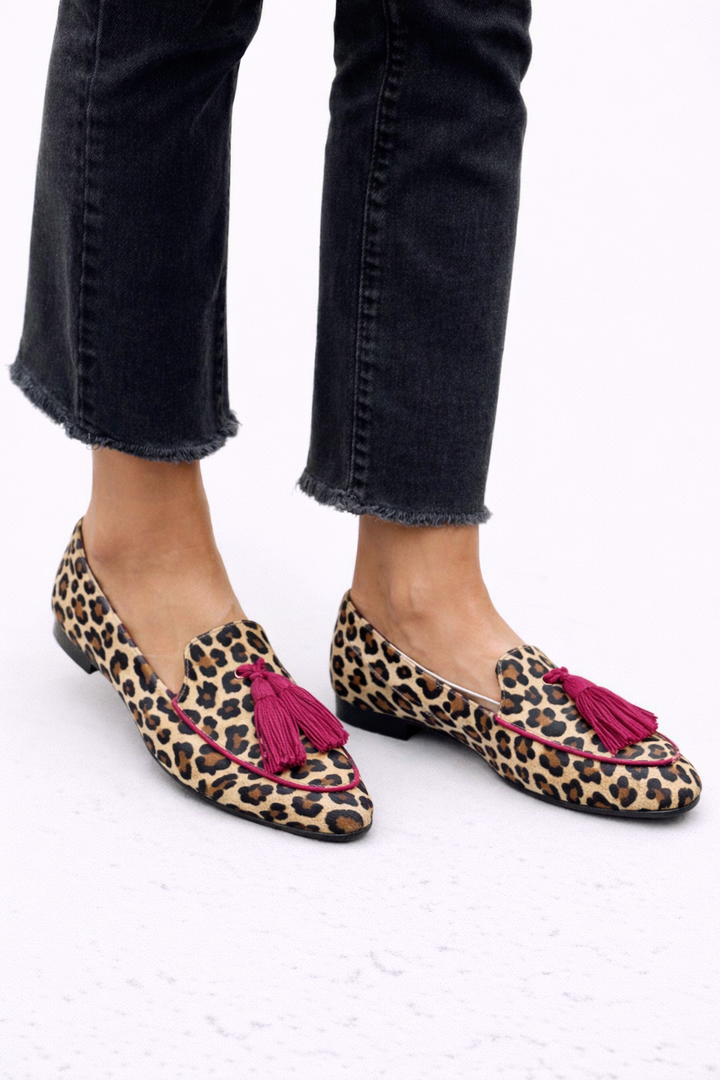 Rihanna - Mocassins à motif léopard