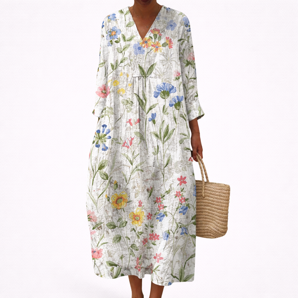 Eva - Robe d’Été Imprimée Flatteuse