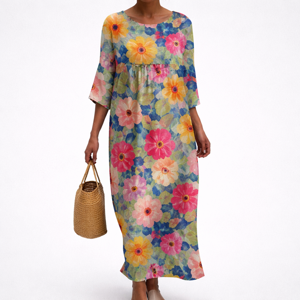 Solène - Robe longue fluide chic et confortable