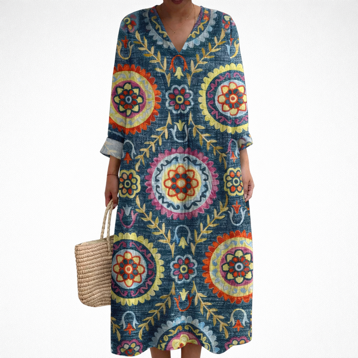Amélie - Robe d’Été Imprimée Flatteuse
