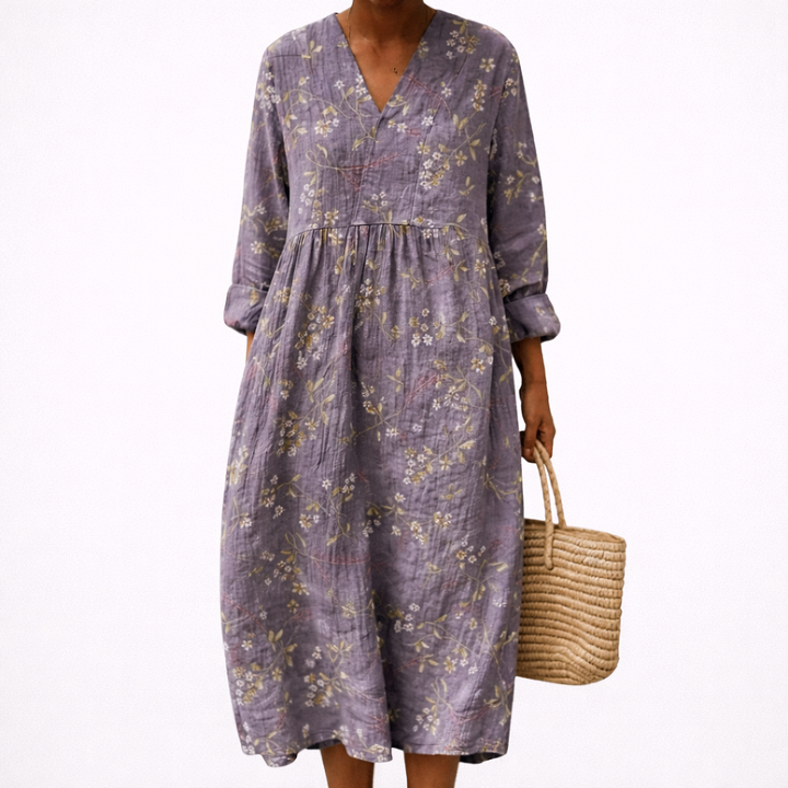 Lino - Robe d’Été Imprimée Flatteuse