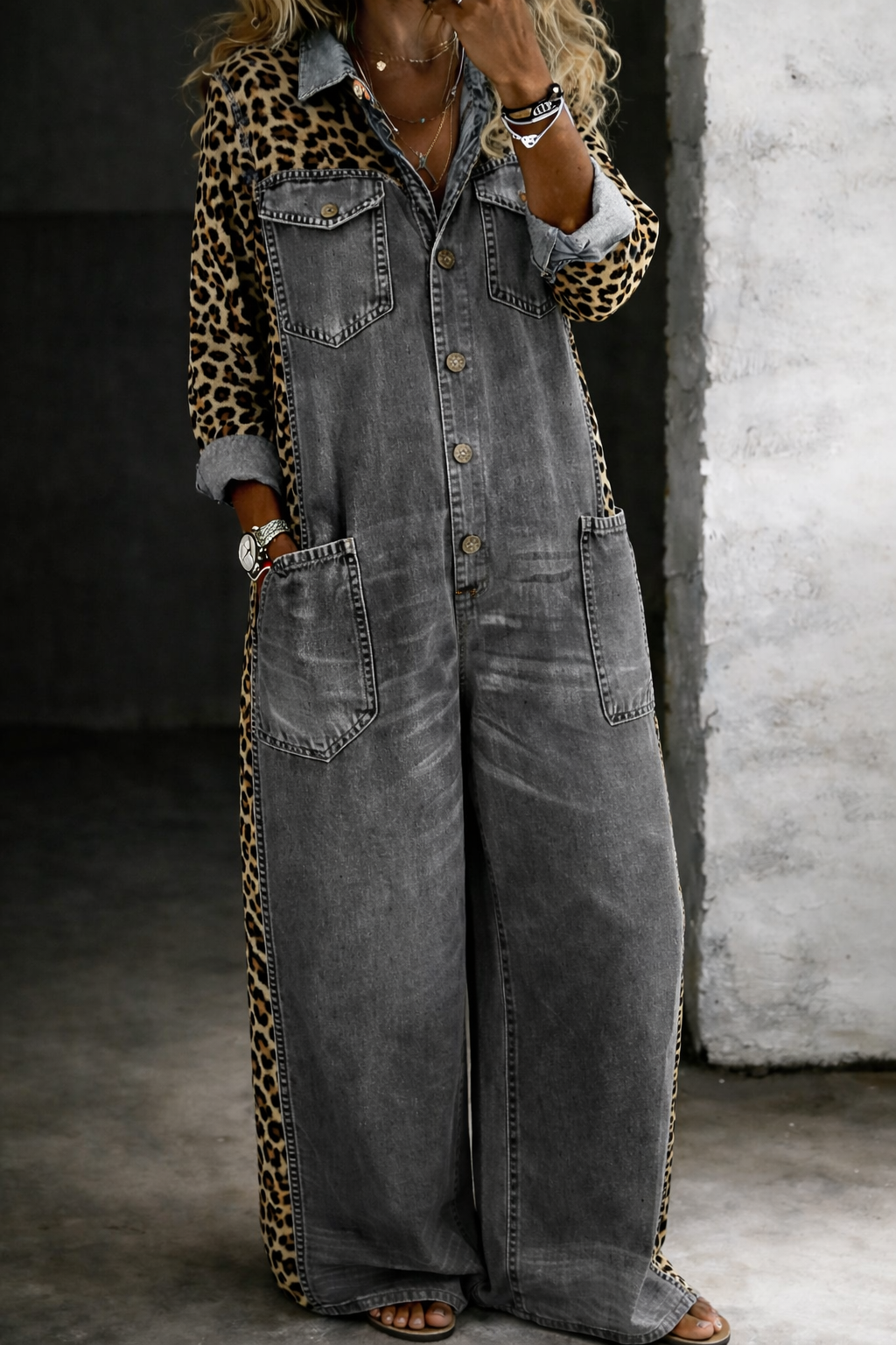 Maelle | Combinaison chemise en jean
