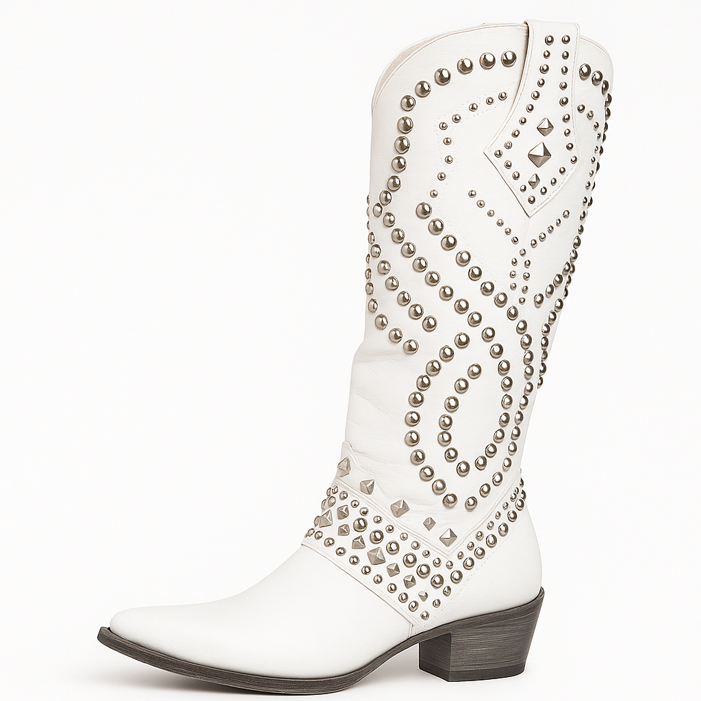 Inès | Bottes montantes western à clous