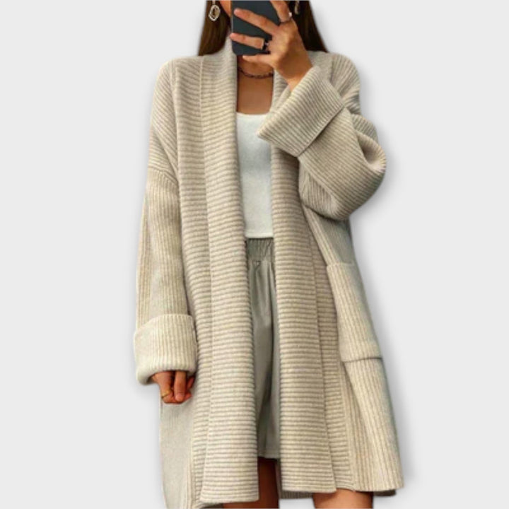 Eugénie - Cardigan long beige