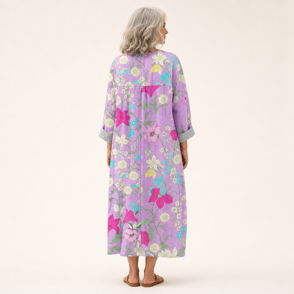 Élise - Robe d’Été Imprimée Flatteuse