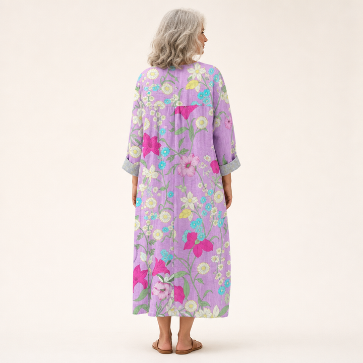 Élise - Robe d’Été Imprimée Flatteuse