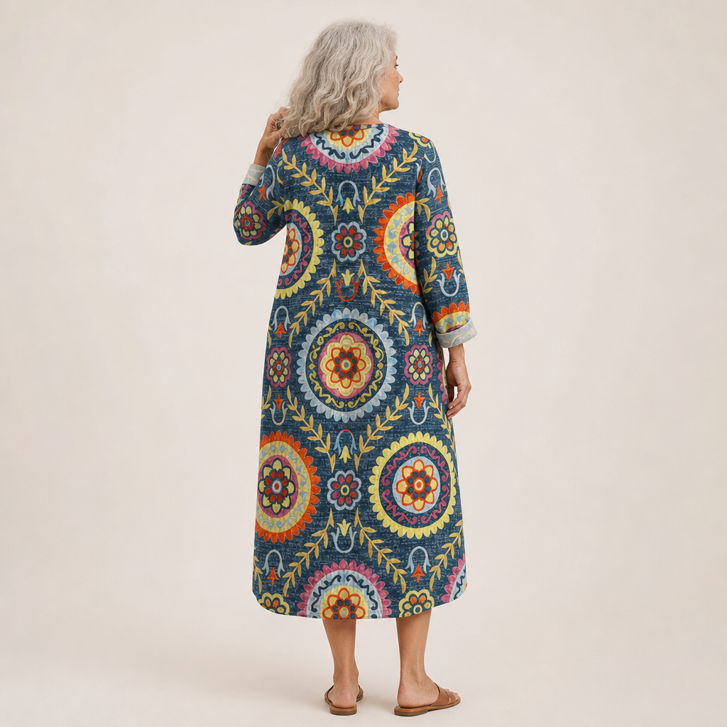 Amélie - Robe d’Été Imprimée Flatteuse