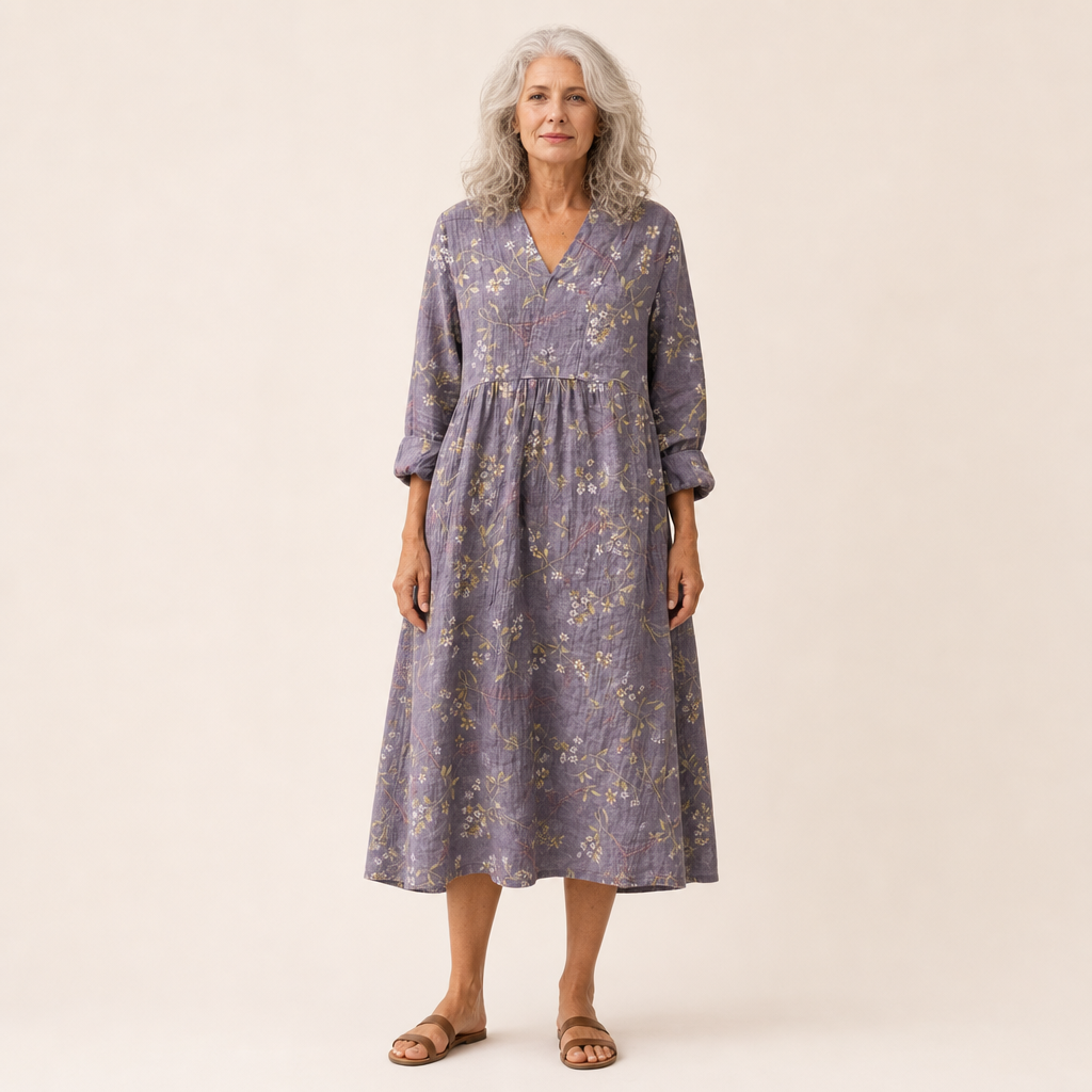 Lino - Robe d’Été Imprimée Flatteuse