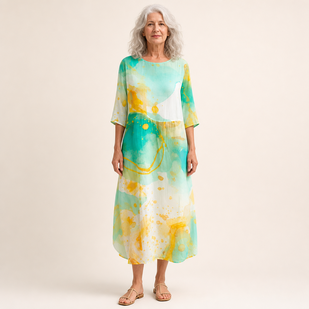 Mireille - Robe longue fluide chic et confortable