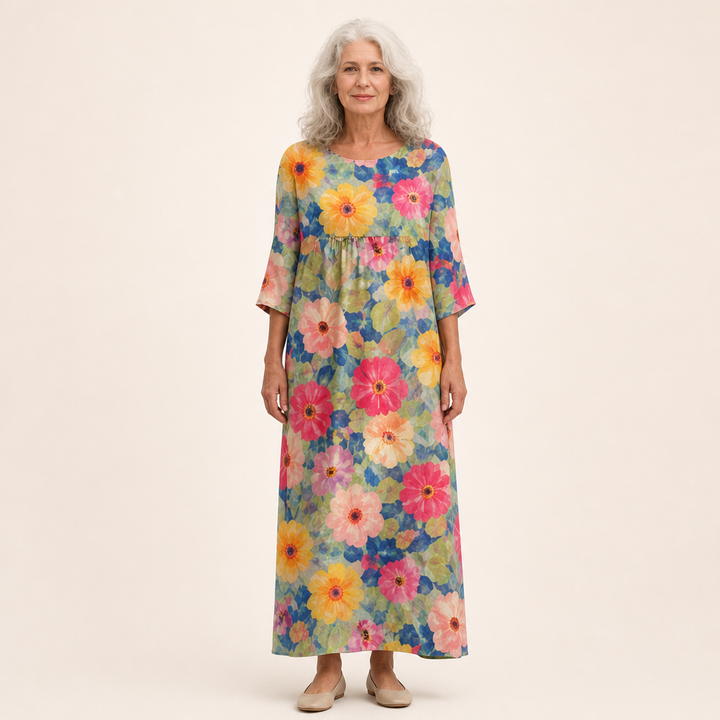 Solène - Robe longue fluide chic et confortable
