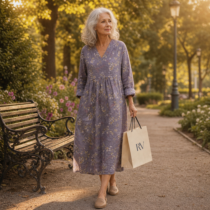 Lino - Robe d’Été Imprimée Flatteuse