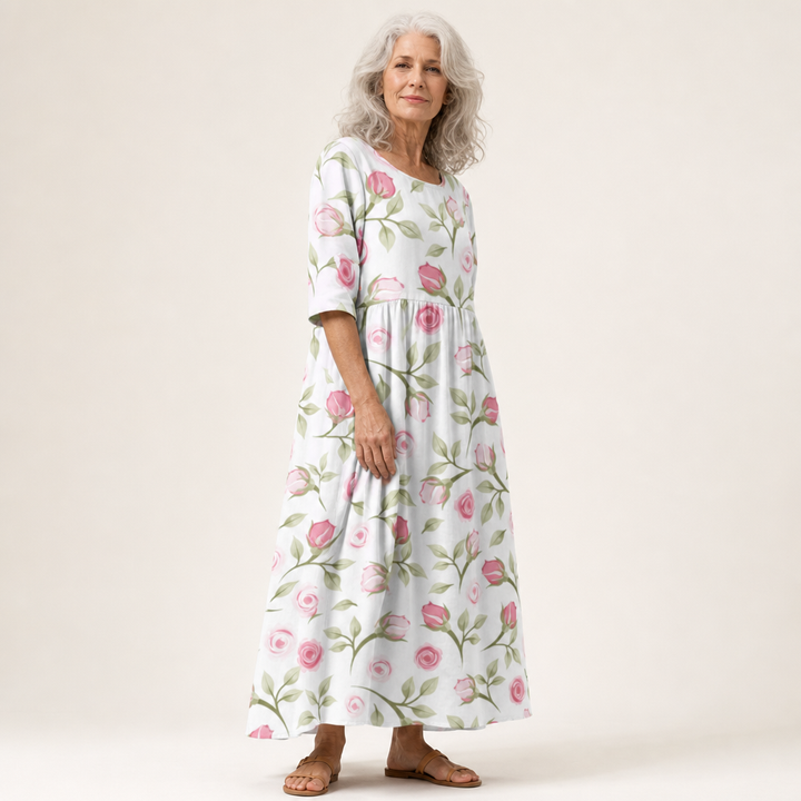Thais - Robe longue fluide chic et confortable