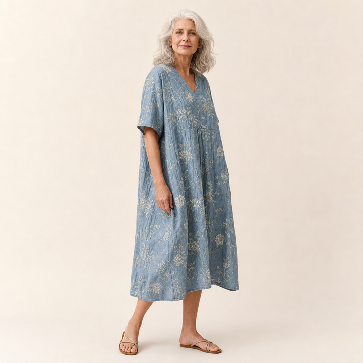 Geneviève - Robe d’Été Imprimée Flatteuse