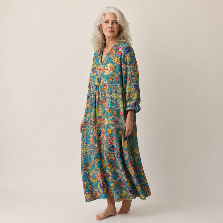 Capucine - Robe d’Été Imprimée Flatteuse