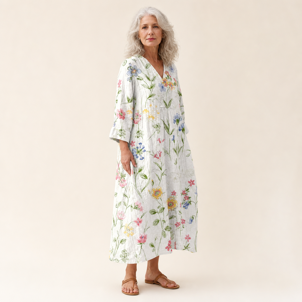 Doriane - Robe d’Été Imprimée Flatteuse