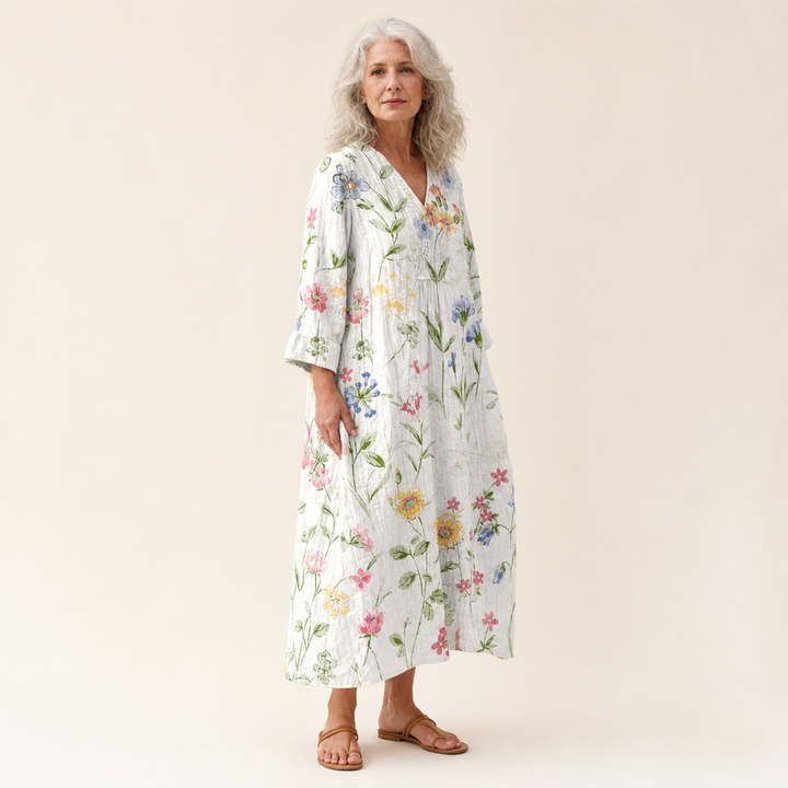 Doriane - Robe d’Été Imprimée Flatteuse