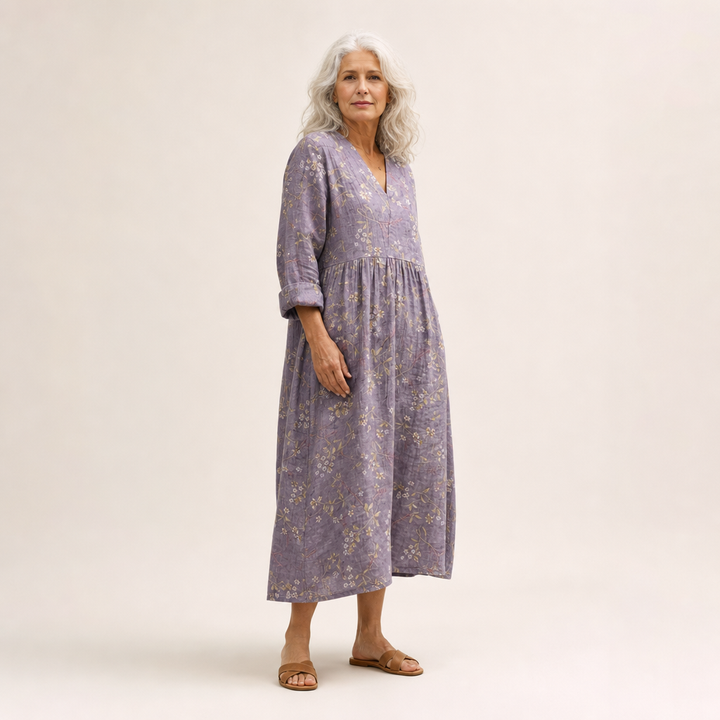 Lino - Robe d’Été Imprimée Flatteuse