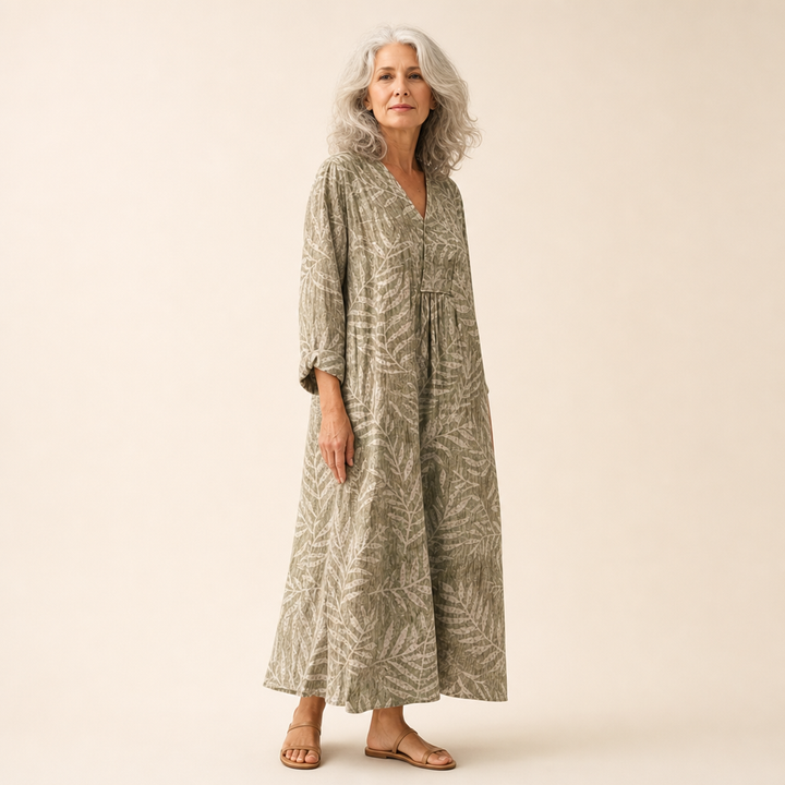 Camille - Robe d’Été Imprimée Flatteuse