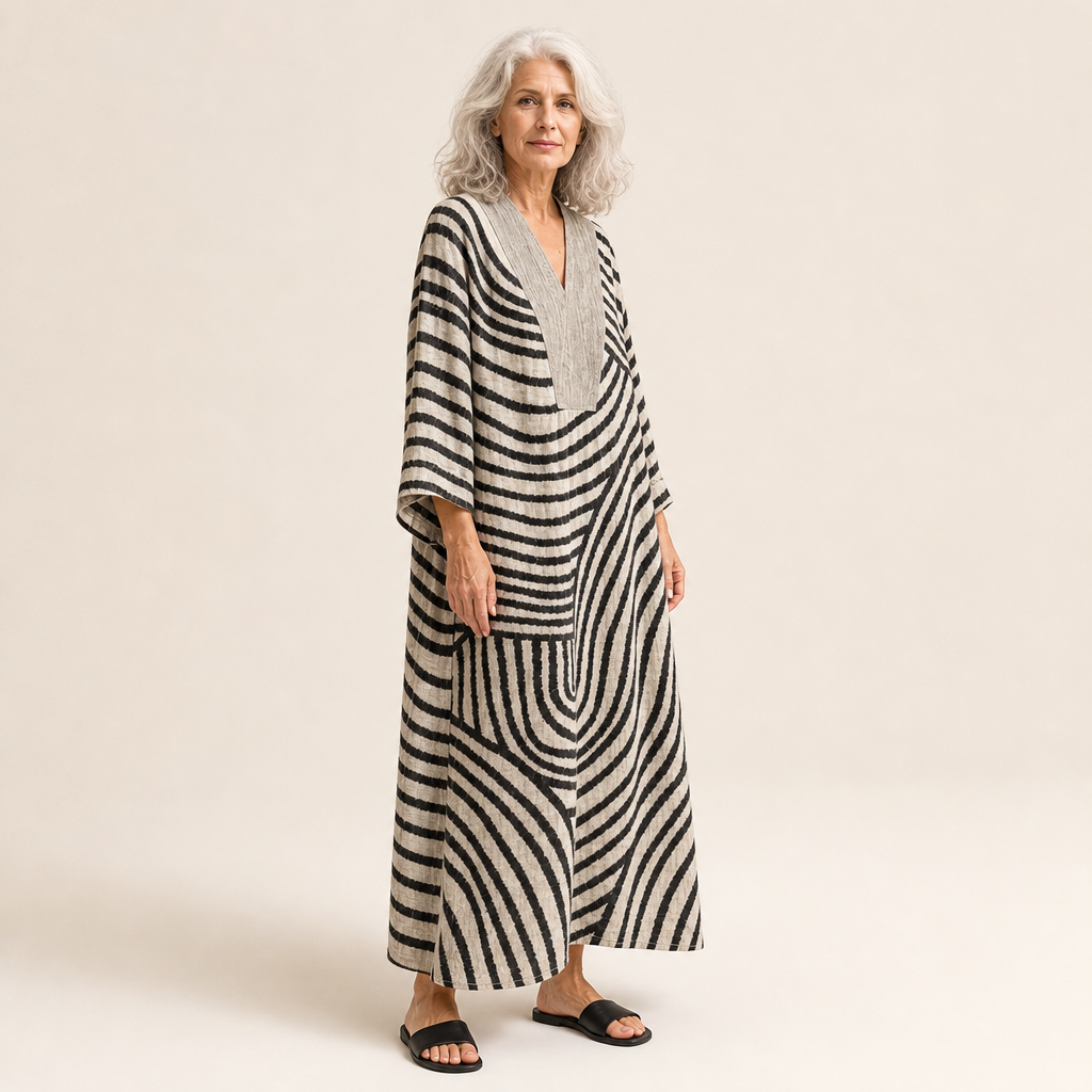Blanche - Robe d’Été Imprimée Flatteuse