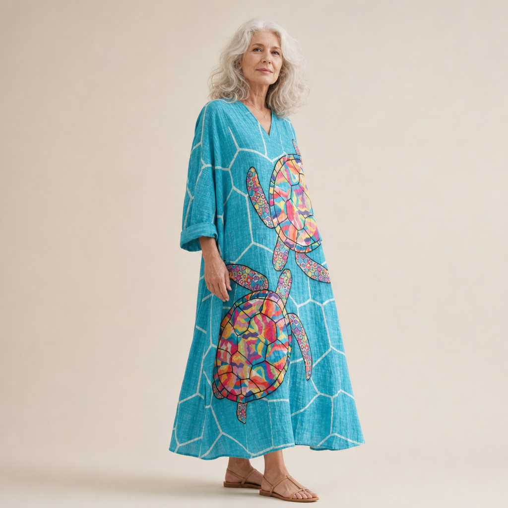 Éloïse - Robe d’Été Imprimée Flatteuse