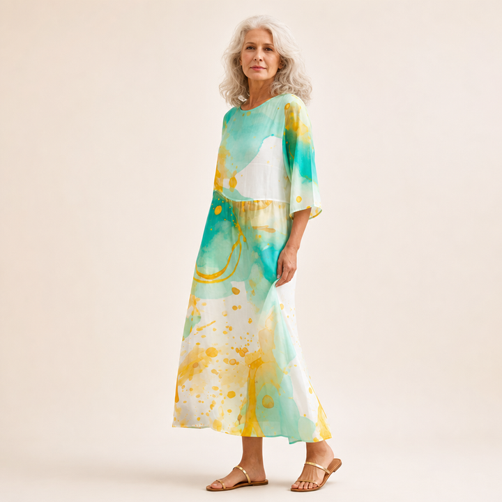 Mireille - Robe longue fluide chic et confortable