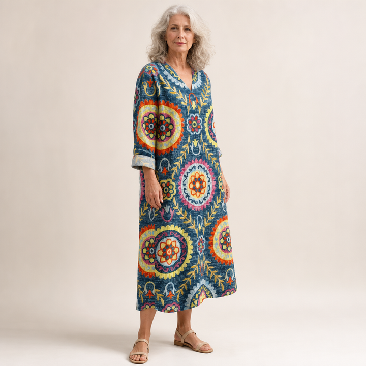 Amélie - Robe d’Été Imprimée Flatteuse