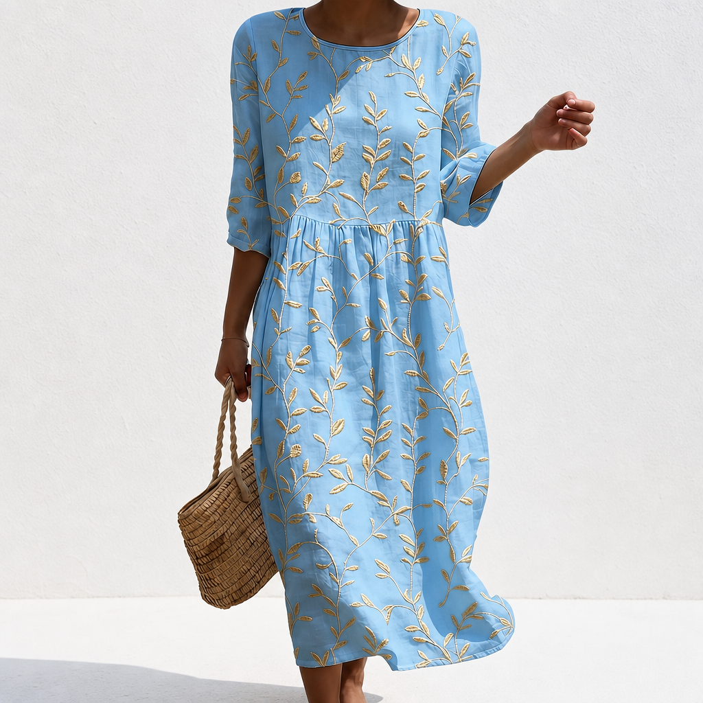 Amélie - Robe féminine décontractée à motifs floraux.