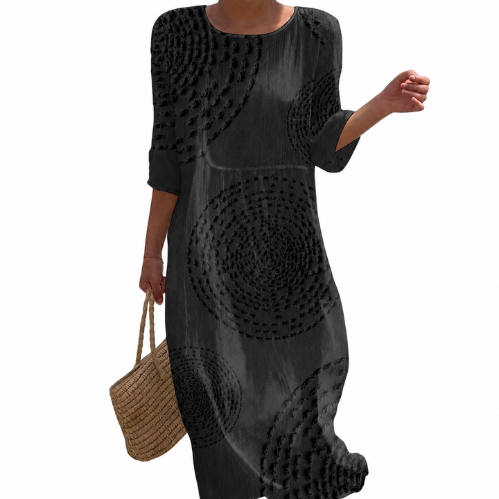 Clémence - Robe décontractée pour femme avec broderies.