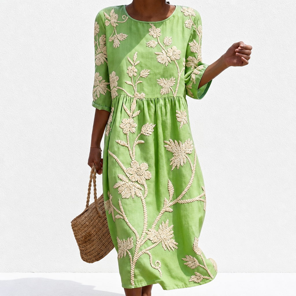 Apolline - Robe femme décontractée à motifs floraux.