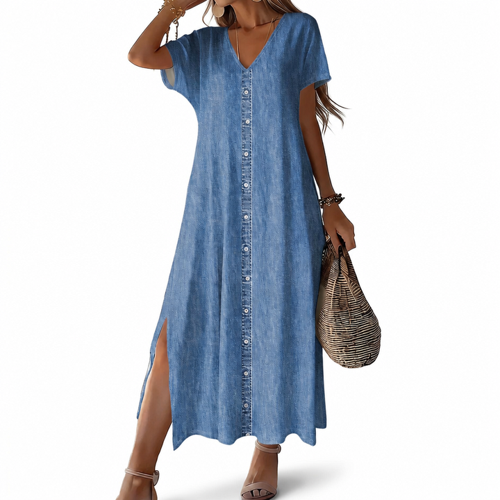 Léontine | Robe en denim rétro