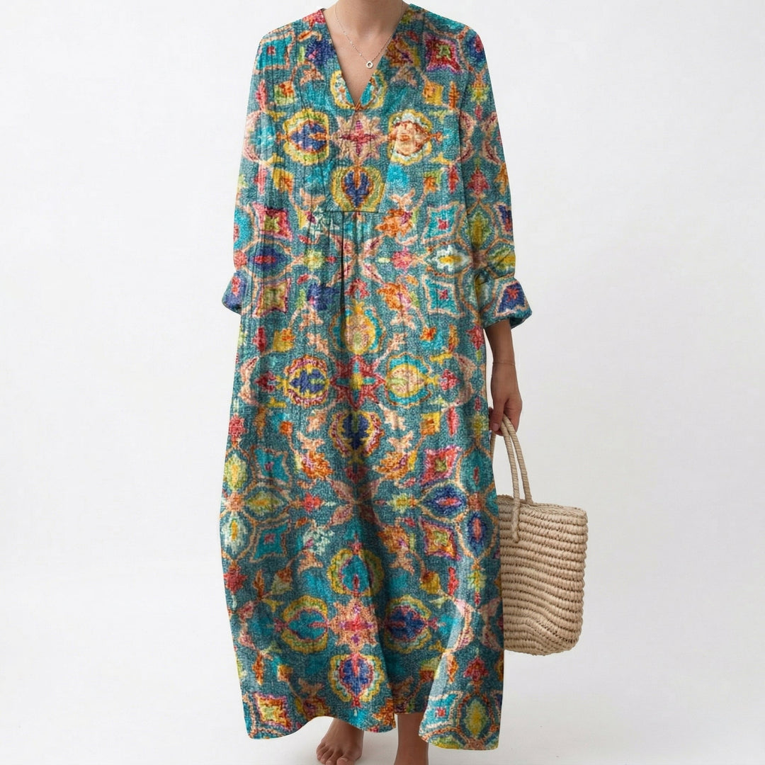 Capucine - Robe d’Été Imprimée Flatteuse