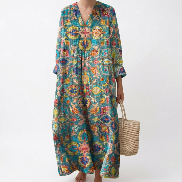 Capucine - Robe d’Été Imprimée Flatteuse