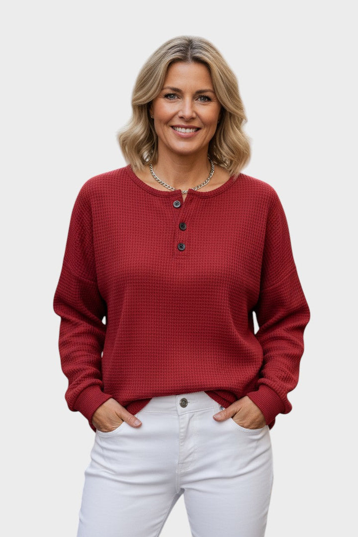 Michèle – Pull femme élégant avec boutons
