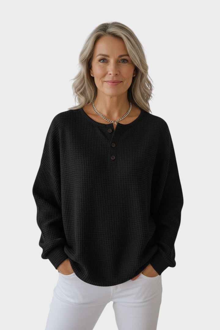Michèle – Pull femme élégant avec boutons