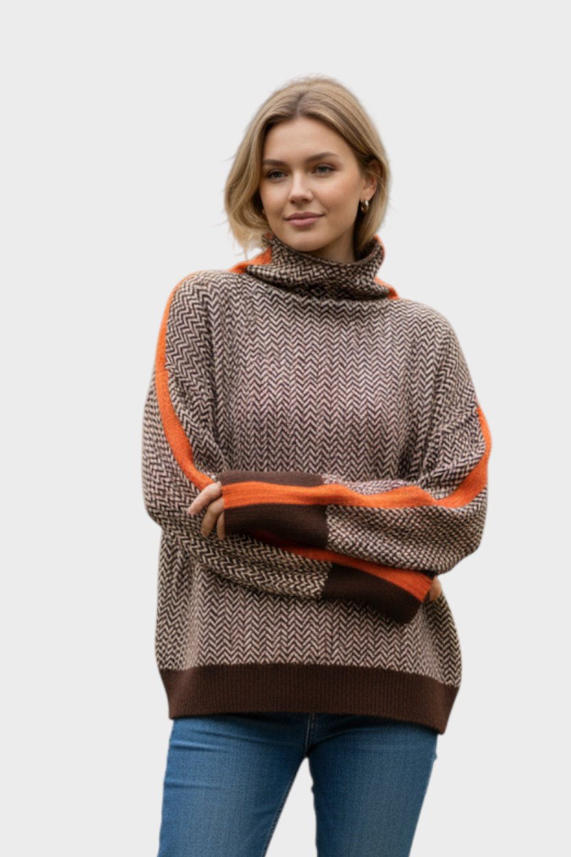 Martine™ Pull à col montant
