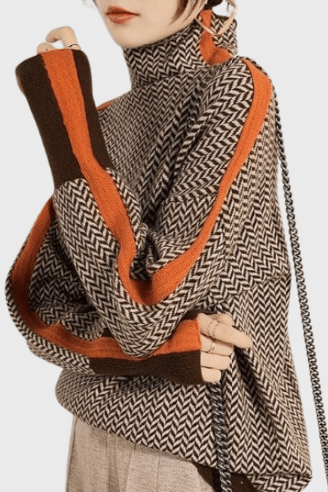 Martine™ Pull à col montant