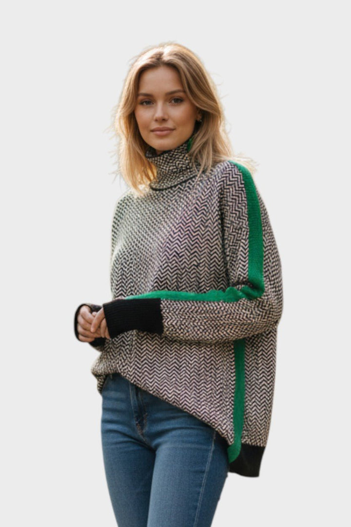 Martine™ Pull à col montant