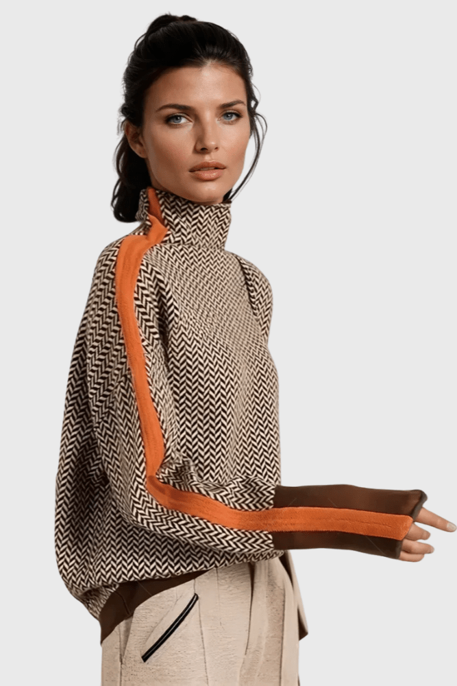 Martine™ Pull à col montant