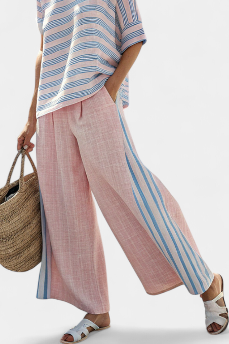 Cécile | Ensemble de tissu en bambou Daisy en couleur rose