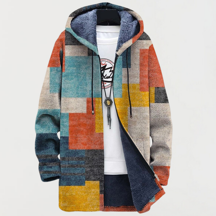 Maëlys | Veste avec des surfaces colorées géométriques